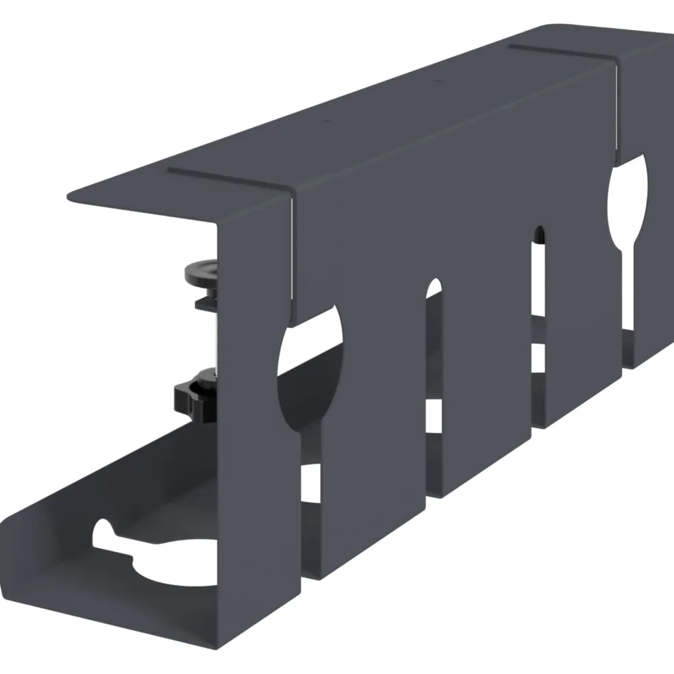 vidaXL Onder bureaublad kabelmanagement tray 2 st Antracietkleurig