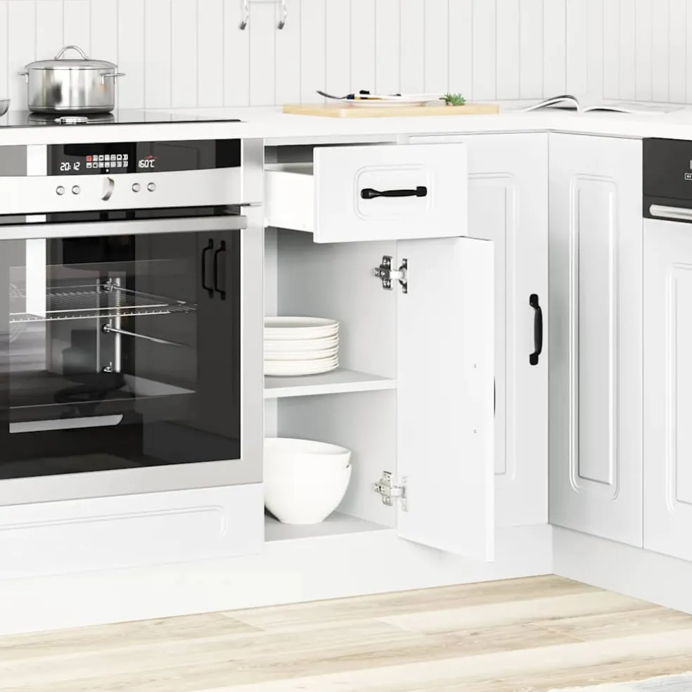 vidaXL Onderkast Kalmar bewerkt hout wit