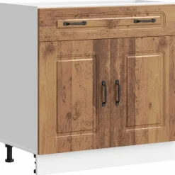 vidaXL Onderkast Kalmar bewerkt hout oud houtkleurig