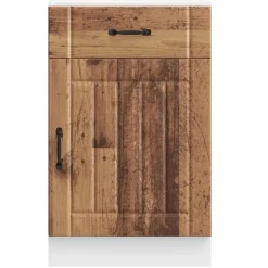 vidaXL Onderkast Lucca bewerkt hout oud houtkleurig