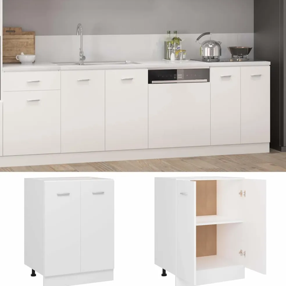 vidaXL Onderkast Lyon 60x46x81,5 cm bewerkt hout wit