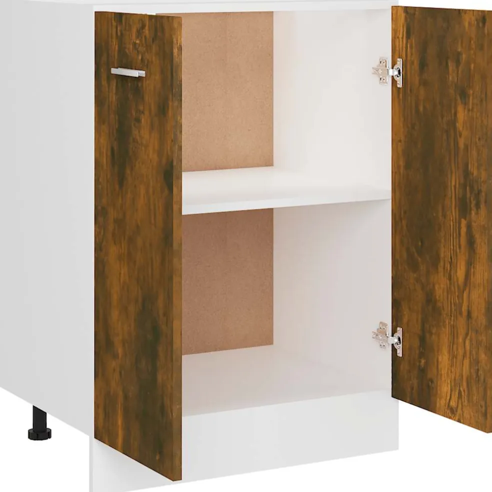 vidaXL Onderkast Lyon 60x46x81,5 cm bewerkt hout gerookt eikenkleurig