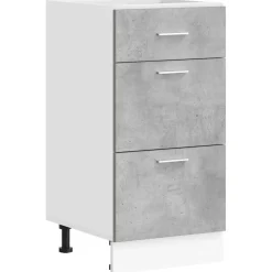 vidaXL Onderkast Lyon 40x46x81,5 cm bewerkt hout betongrijs