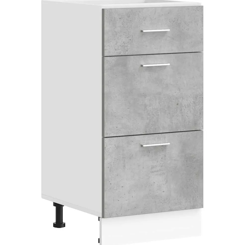 vidaXL Onderkast Lyon 40x46x81,5 cm bewerkt hout betongrijs