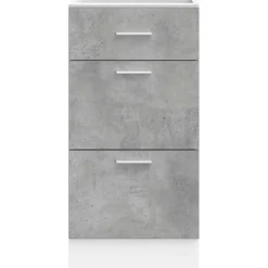 vidaXL Onderkast Lyon 40x46x81,5 cm bewerkt hout betongrijs