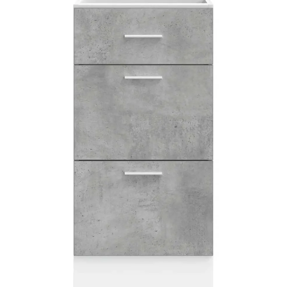 vidaXL Onderkast Lyon 40x46x81,5 cm bewerkt hout betongrijs