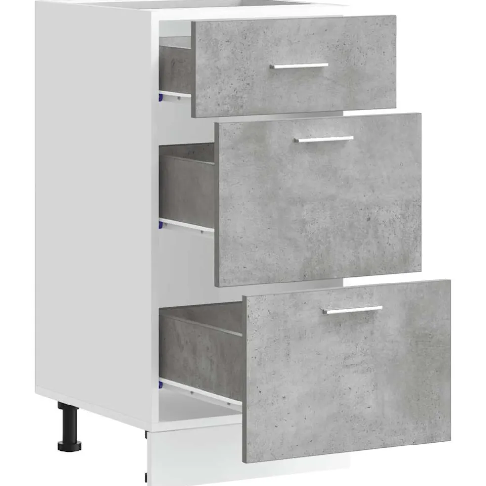 vidaXL Onderkast Lyon 40x46x81,5 cm bewerkt hout betongrijs