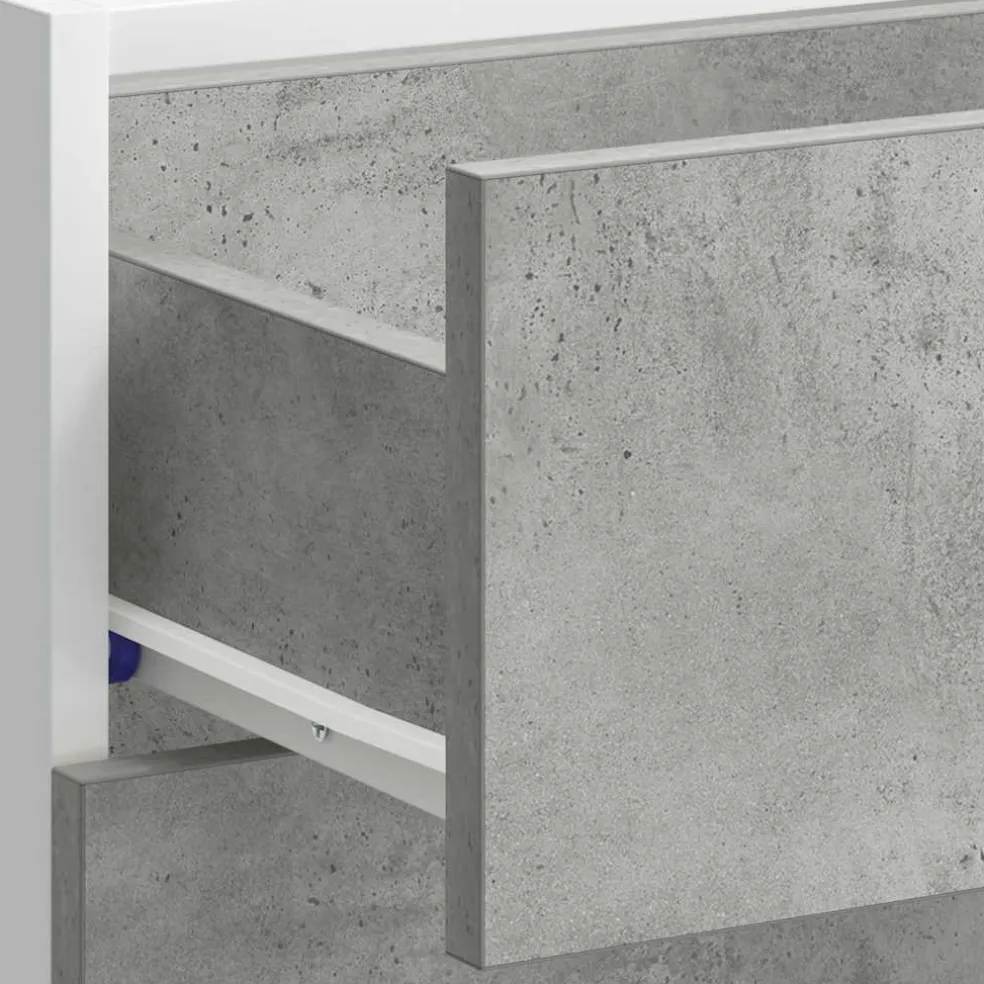 vidaXL Onderkast Lyon 40x46x81,5 cm bewerkt hout betongrijs