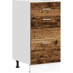 vidaXL Onderkast Lyon 40x46x81,5 cm bewerkt hout oud houtkleurig