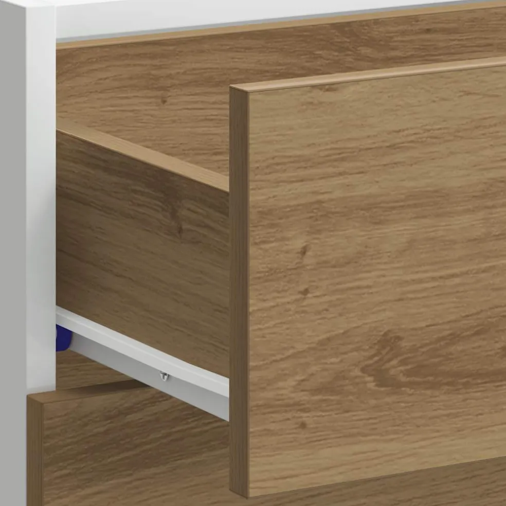 vidaXL Onderkast Lyon 40x46x81,5 cm bewerkt hout artisanaal eikenkleur
