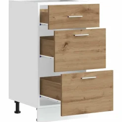 vidaXL Onderkast Lyon 40x46x81,5 cm bewerkt hout artisanaal eikenkleur