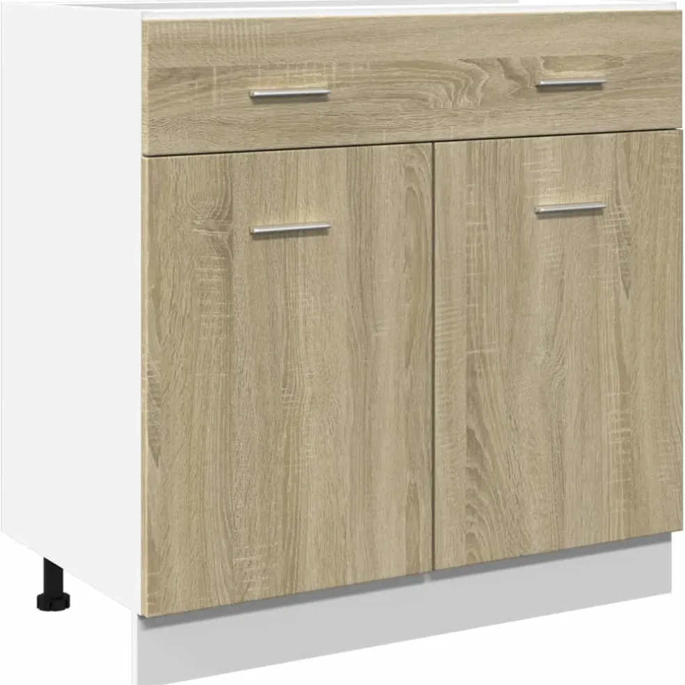 vidaXL Onderkast met lade Lyon 80x46x81,5 cm sonoma eikenkleurig
