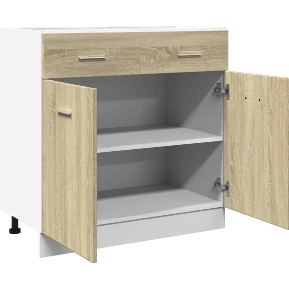 vidaXL Onderkast met lade Lyon 80x46x81,5 cm sonoma eikenkleurig
