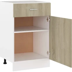 vidaXL Onderkast met lade Lyon 50x46x81,5 cm sonoma eikenkleur