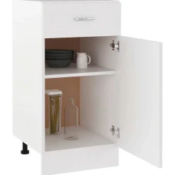 vidaXL Onderkast met lade Lyon 40x46x81,5 cm bewerkt hout wit