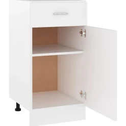 vidaXL Onderkast met lade Lyon 40x46x81,5 cm bewerkt hout wit