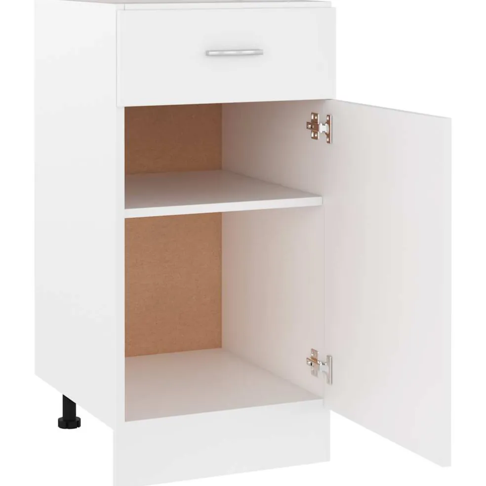 vidaXL Onderkast met lade Lyon 40x46x81,5 cm bewerkt hout wit