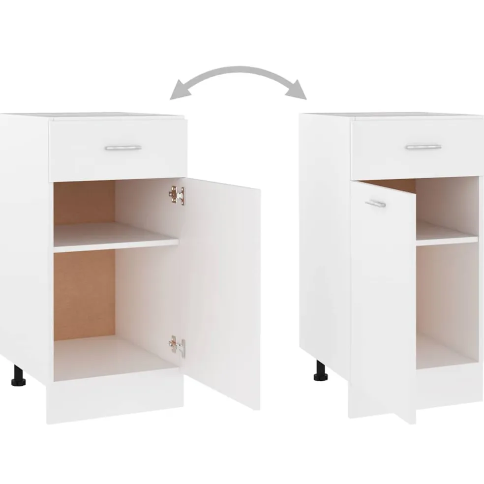vidaXL Onderkast met lade Lyon 40x46x81,5 cm bewerkt hout wit