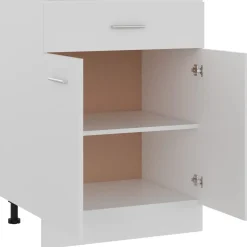 vidaXL Onderkast met lade Lyon 60x46x81,5 cm bewerkt hout wit