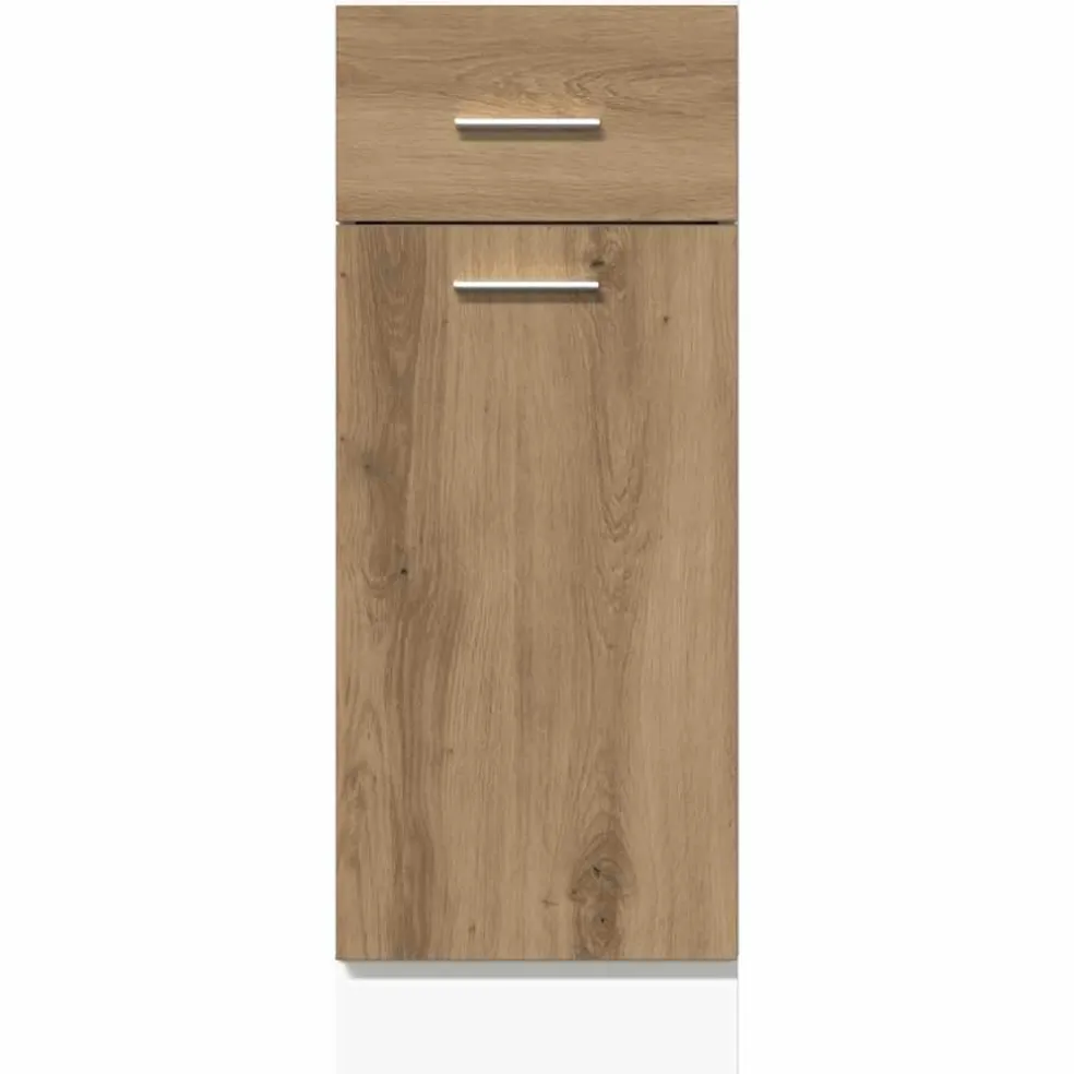 vidaXL Onderkast met lade Lyon 30x46x81,5 cm bewerkt hout artisanaal eiken