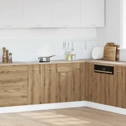 vidaXL Onderkast met lade Lyon 30x46x81,5 cm bewerkt hout artisanaal eiken
