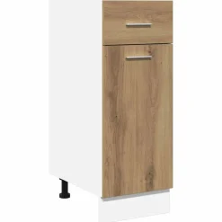 vidaXL Onderkast met lade Lyon 30x46x81,5 cm bewerkt hout artisanaal eiken
