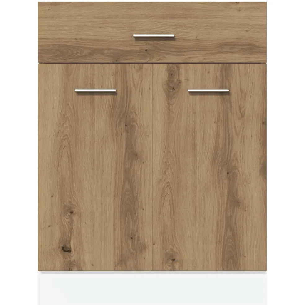 vidaXL Onderkast met lade Lyon 60x46x81,5 cm bewerkt hout artisanaal eiken