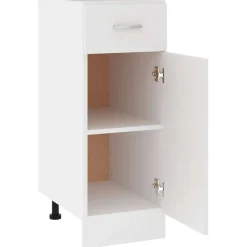 vidaXL Onderkast met lade Lyon 30x46x81,5 cm bewerkt hout wit