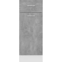 vidaXL Onderkast met lade Lyon 30x46x81,5 cm bewerkt hout betongrijs