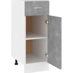 vidaXL Onderkast met lade Lyon 30x46x81,5 cm bewerkt hout betongrijs