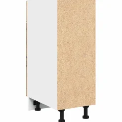 vidaXL Onderkast met lade Lyon 30x46x81,5 cm bewerkt hout oud houtkleurig