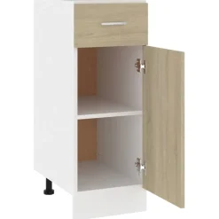vidaXL Onderkast met lade Lyon 30x46x81,5 cm bewerkt hout sonoma eiken