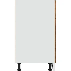 vidaXL Onderkast met lade Lyon 50x46x81,5 cm bewerkt hout oud houtkleurig