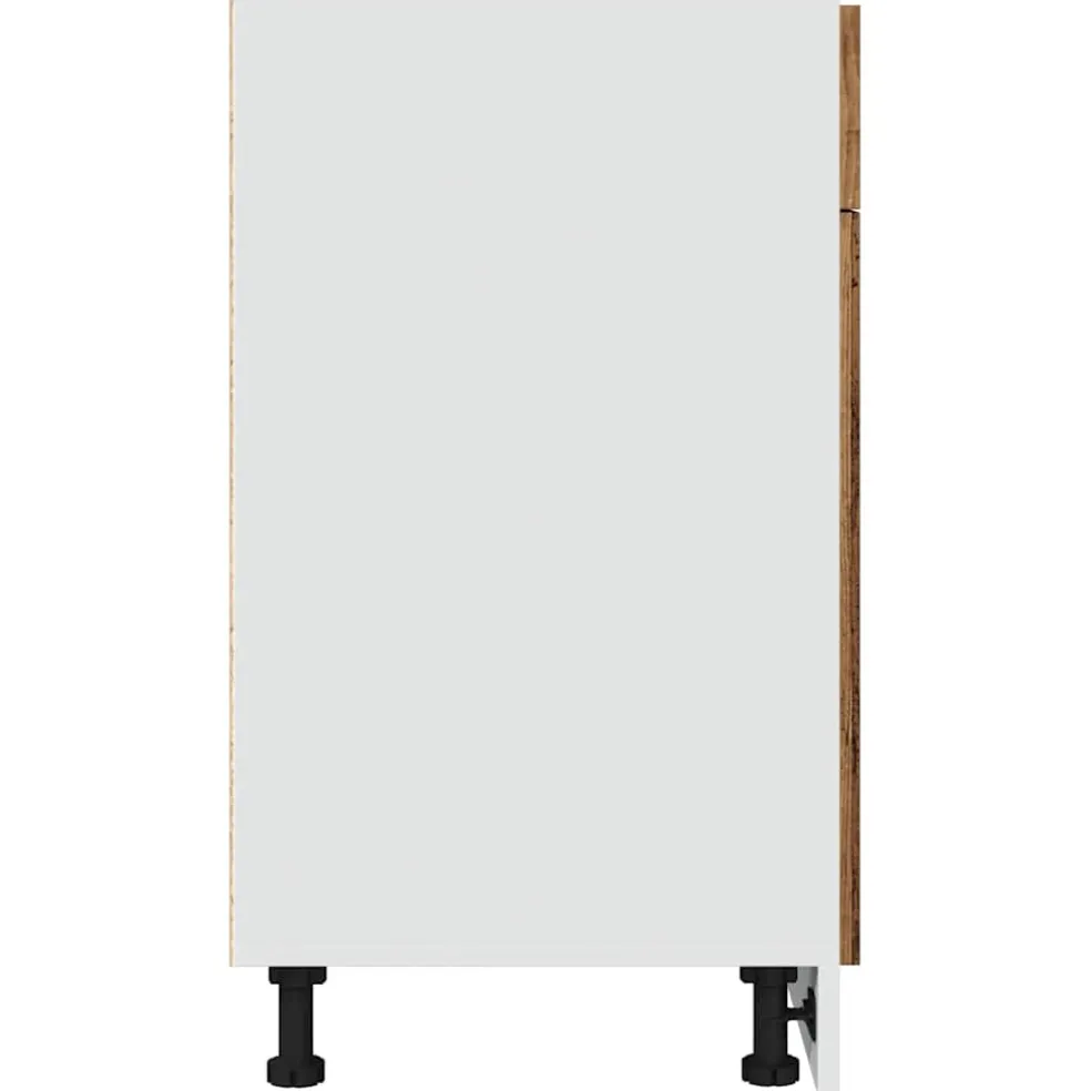 vidaXL Onderkast met lade Lyon 50x46x81,5 cm bewerkt hout oud houtkleurig