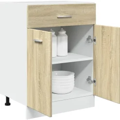 vidaXL Onderkast met lade Lyon 60x46x81,5 cm sonoma eikenkleurig