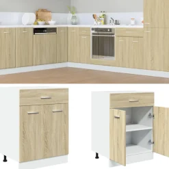 vidaXL Onderkast met lade Lyon 60x46x81,5 cm sonoma eikenkleurig