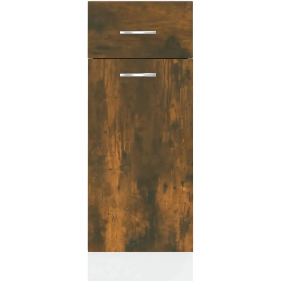 vidaXL Onderkast met lade Lyon 30x46x81,5 cm bewerkt hout gerookt eiken