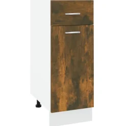 vidaXL Onderkast met lade Lyon 30x46x81,5 cm bewerkt hout gerookt eiken
