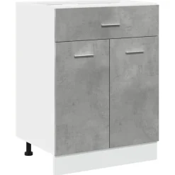 vidaXL Onderkast met lade Lyon 60x46x81,5 cm bewerkt hout betongrijs