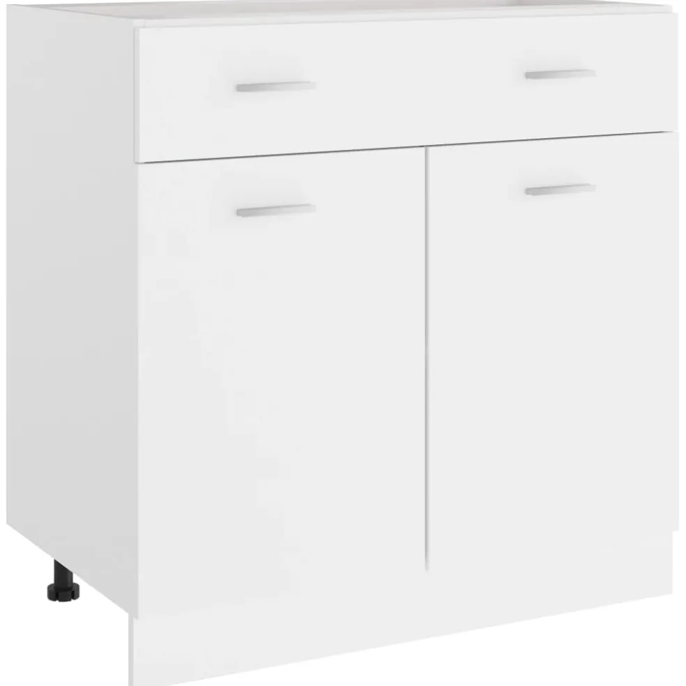 vidaXL Onderkast met lade Lyon 80x46x81,5 cm bewerkt hout wit