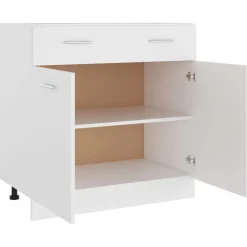vidaXL Onderkast met lade Lyon 80x46x81,5 cm bewerkt hout wit
