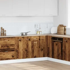 vidaXL Onderkast met lade Lyon 40x46x81,5 cm bewerkt hout oud houtkleurig
