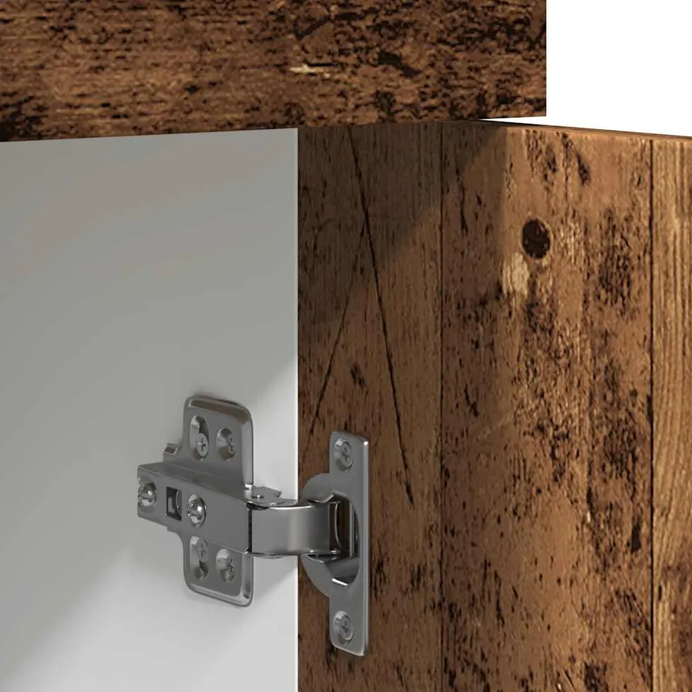 vidaXL Onderkast met lade Lyon 40x46x81,5 cm bewerkt hout oud houtkleurig