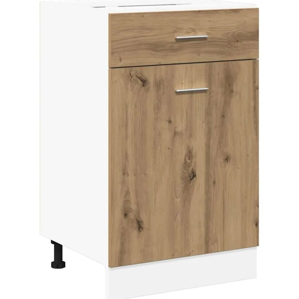 vidaXL Onderkast met lade Lyon 40x46x81,5 cm bewerkt hout artisanaal eiken