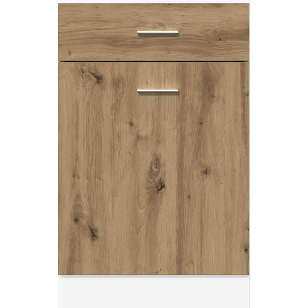 vidaXL Onderkast met lade Lyon 40x46x81,5 cm bewerkt hout artisanaal eiken