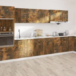 vidaXL Onderkast met lade Lyon 50x46x81,5 cm bewerkt hout gerookt eiken