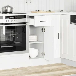 vidaXL Onderkast "Porto" bewerkt hout wit