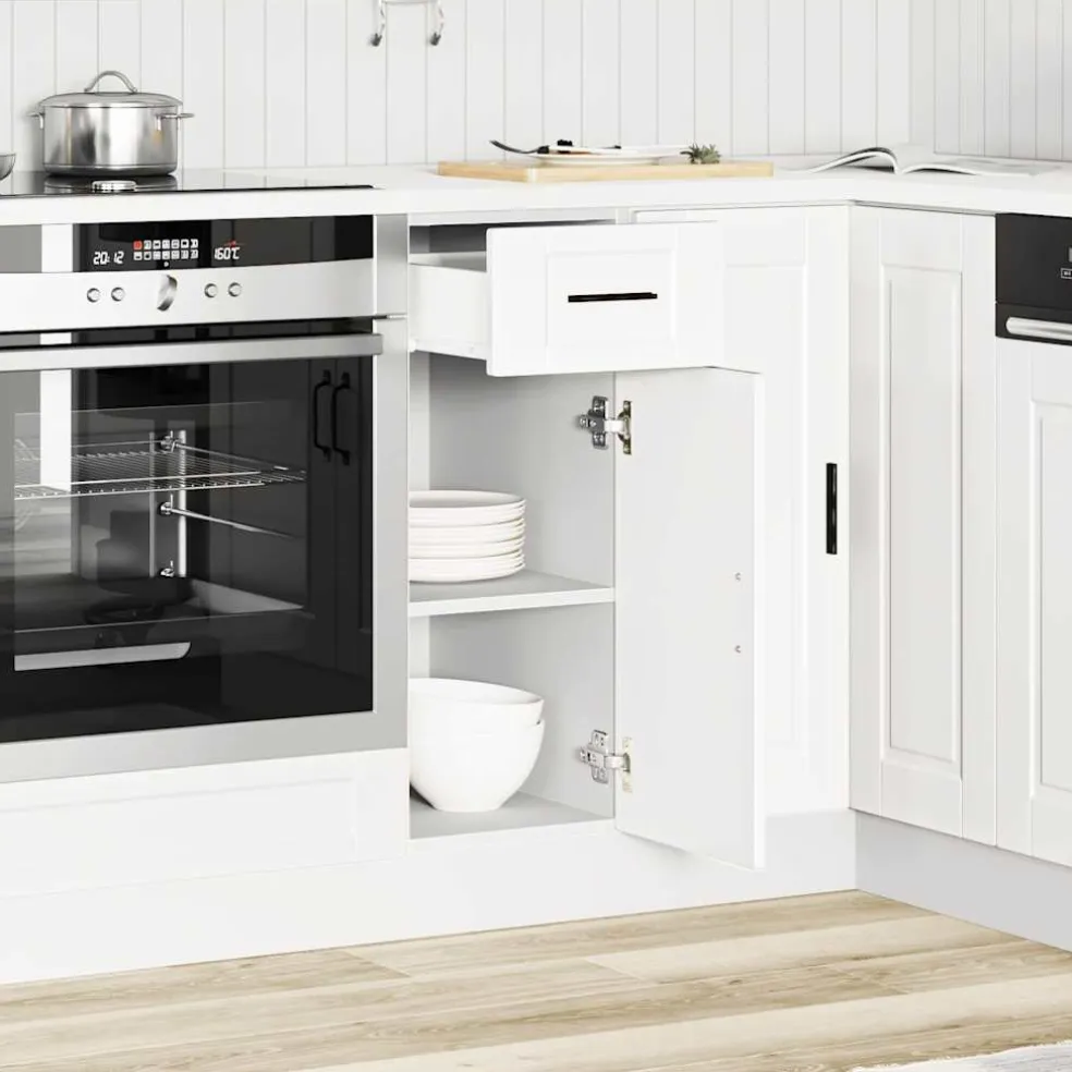 vidaXL Onderkast "Porto" bewerkt hout wit