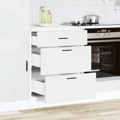 vidaXL Onderkast Porto bewerkt hout wit