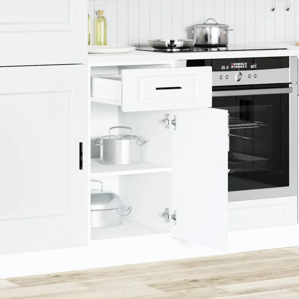 vidaXL Onderkast "Porto" bewerkt hout wit